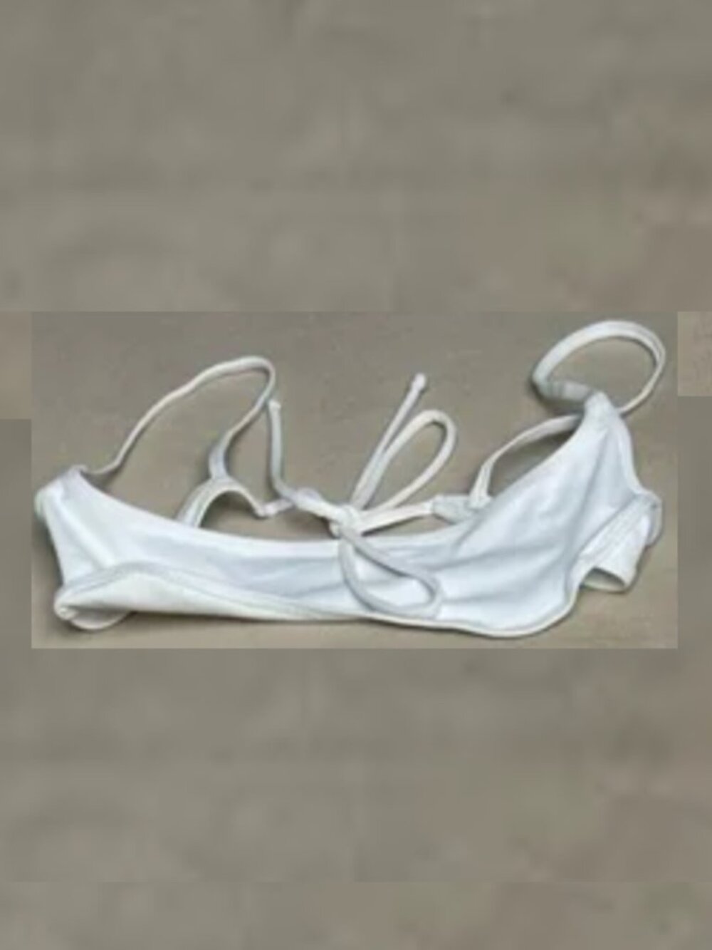 NWOT SKIMS Swim Micro Scoop Bikini Top Shade Snow White Size Small - Picture 7 of 7